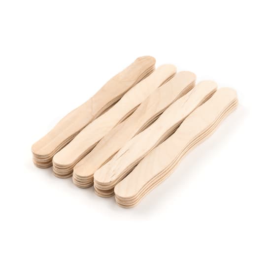12 Packs: 30 ct. (360 total) Wavy Jumbo Wood Craft Sticks by Creatology&#xAE;